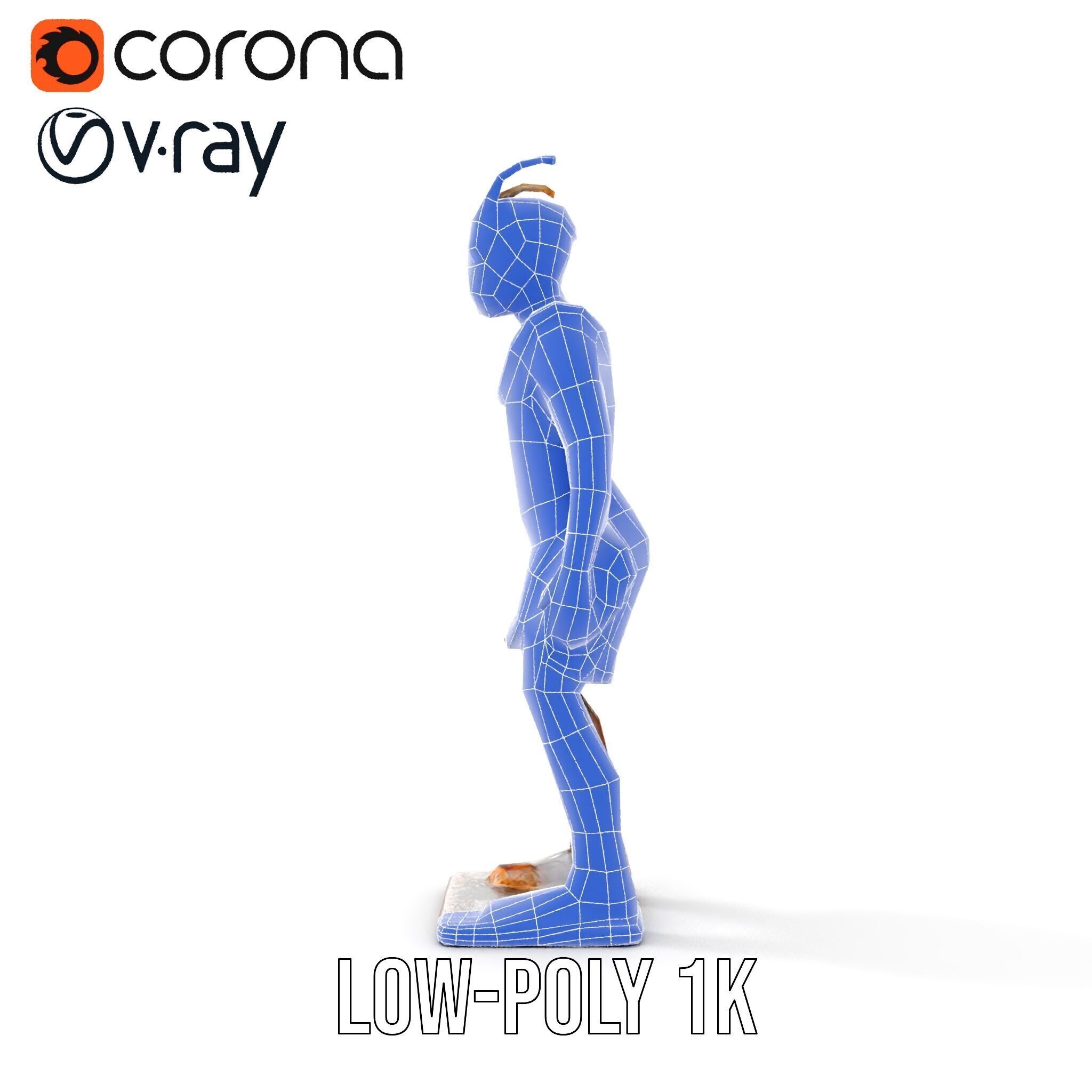 Ancient Tribal Warrior Model Pack Low-poly 3D model_18