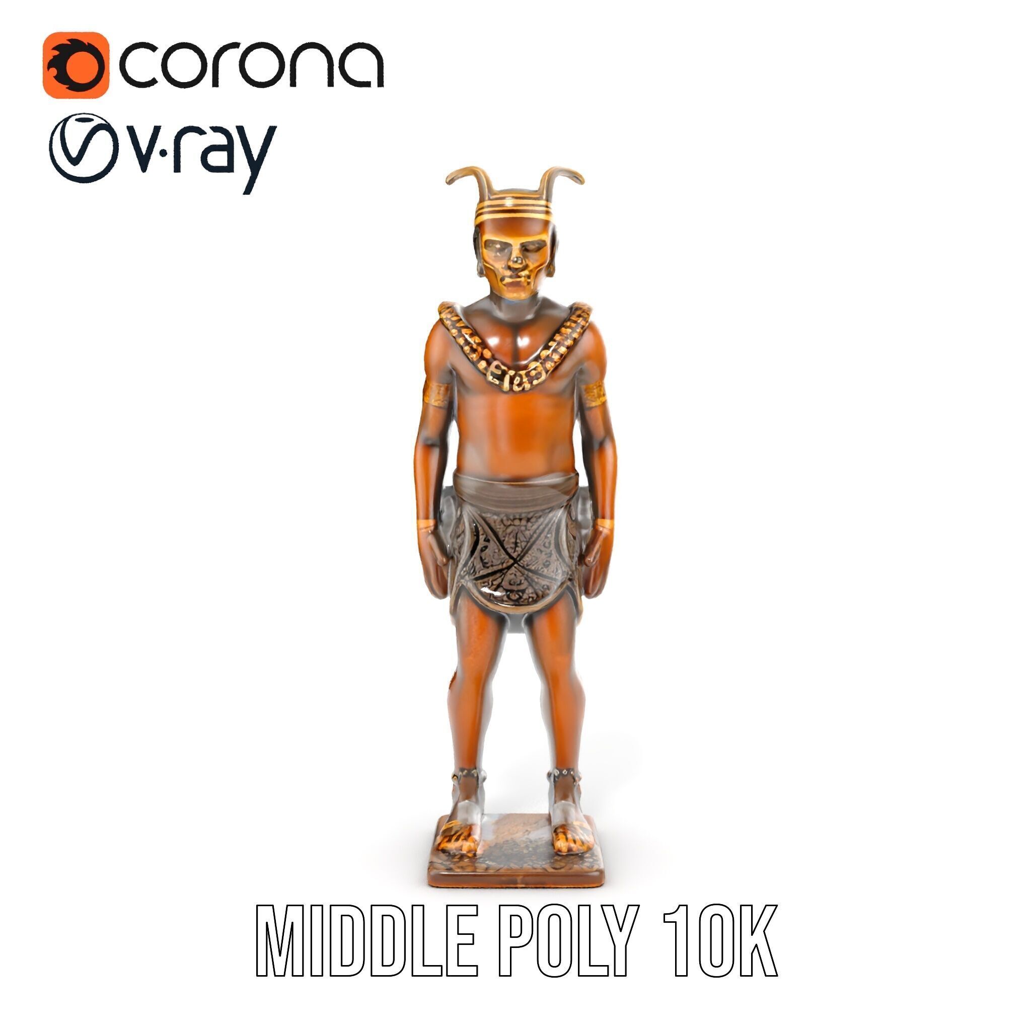 Ancient Tribal Warrior Model Pack Low-poly 3D model_26