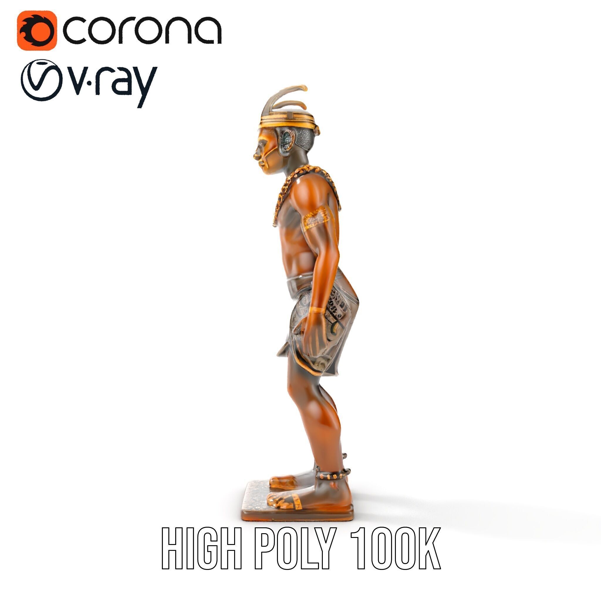 Ancient Tribal Warrior Model Pack Low-poly 3D model_22