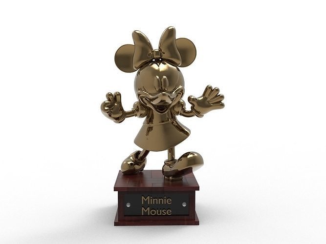 Minnie Mouse Cartoon Figure Low-poly 3D model