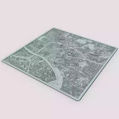 Glasgow City Scotland United Kingdom 3D print model