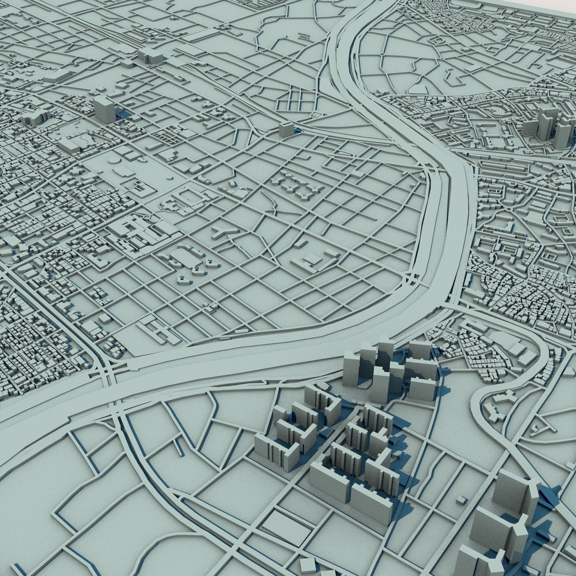 Daegu City South Korea 3D print model_1