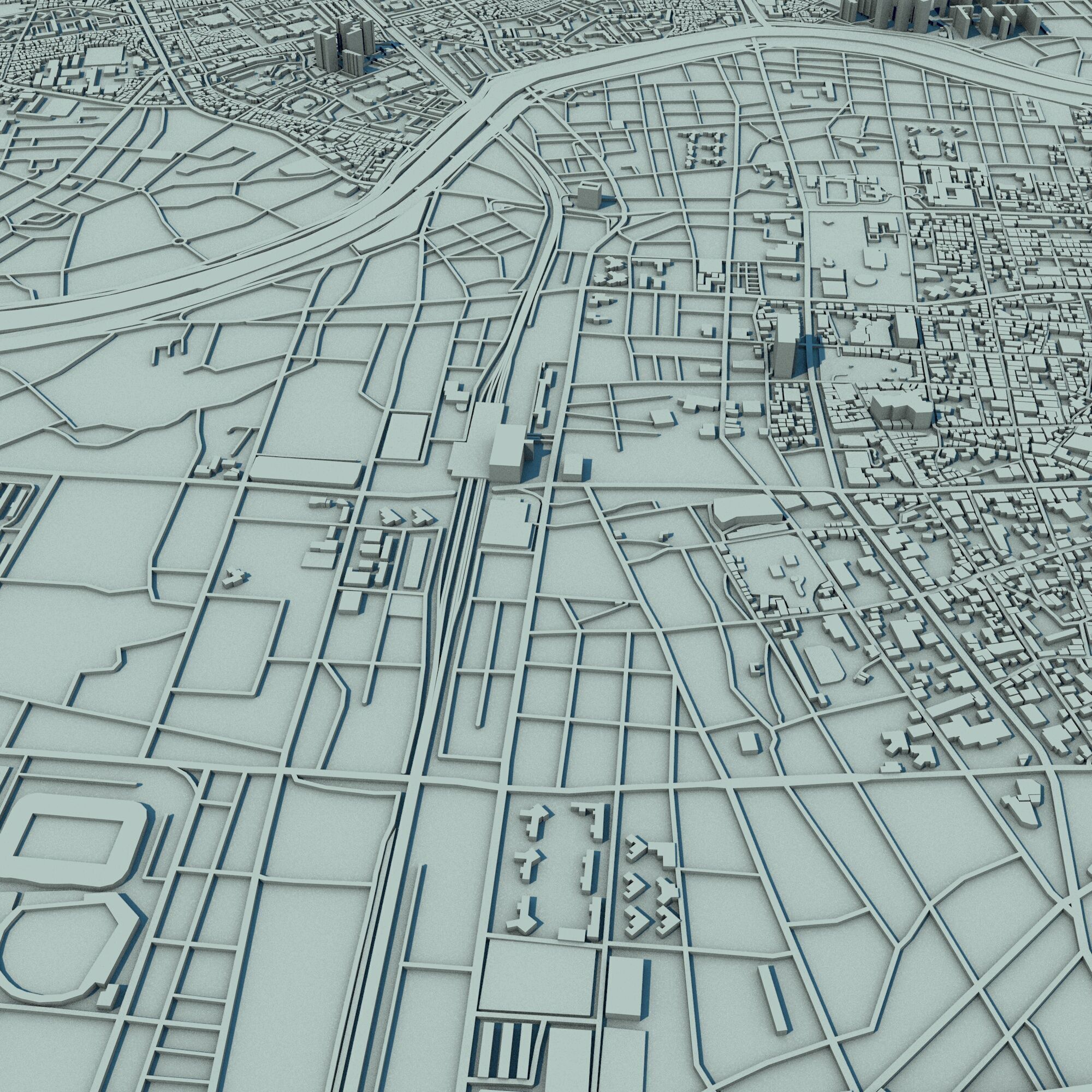 Daegu City South Korea 3D print model_4