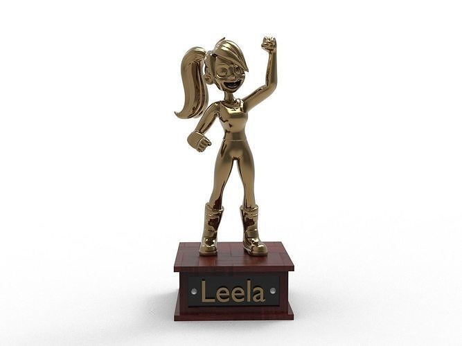 Leela Cartoon Figure Low-poly 3D model