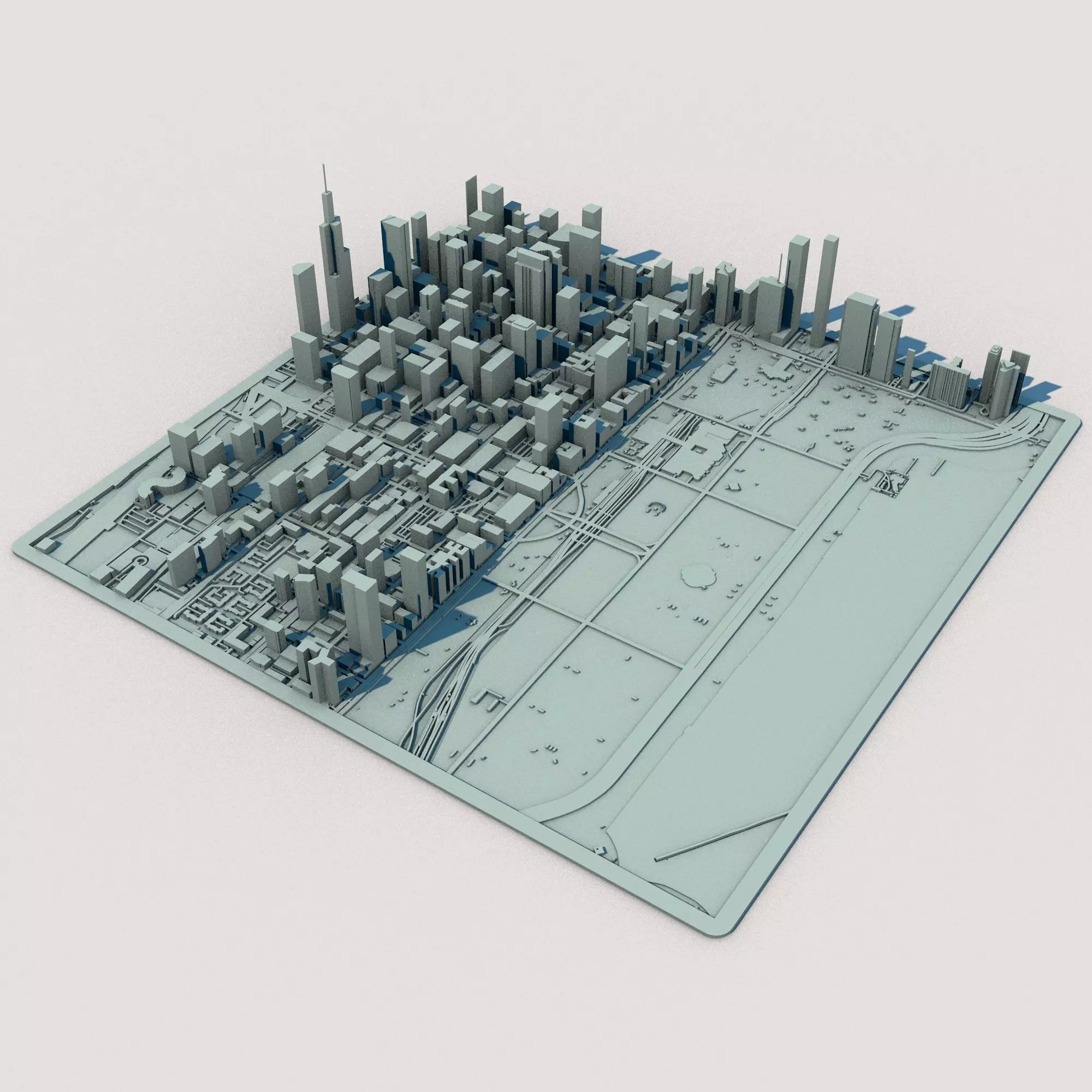 Chicago City Illinois United States 3D print model