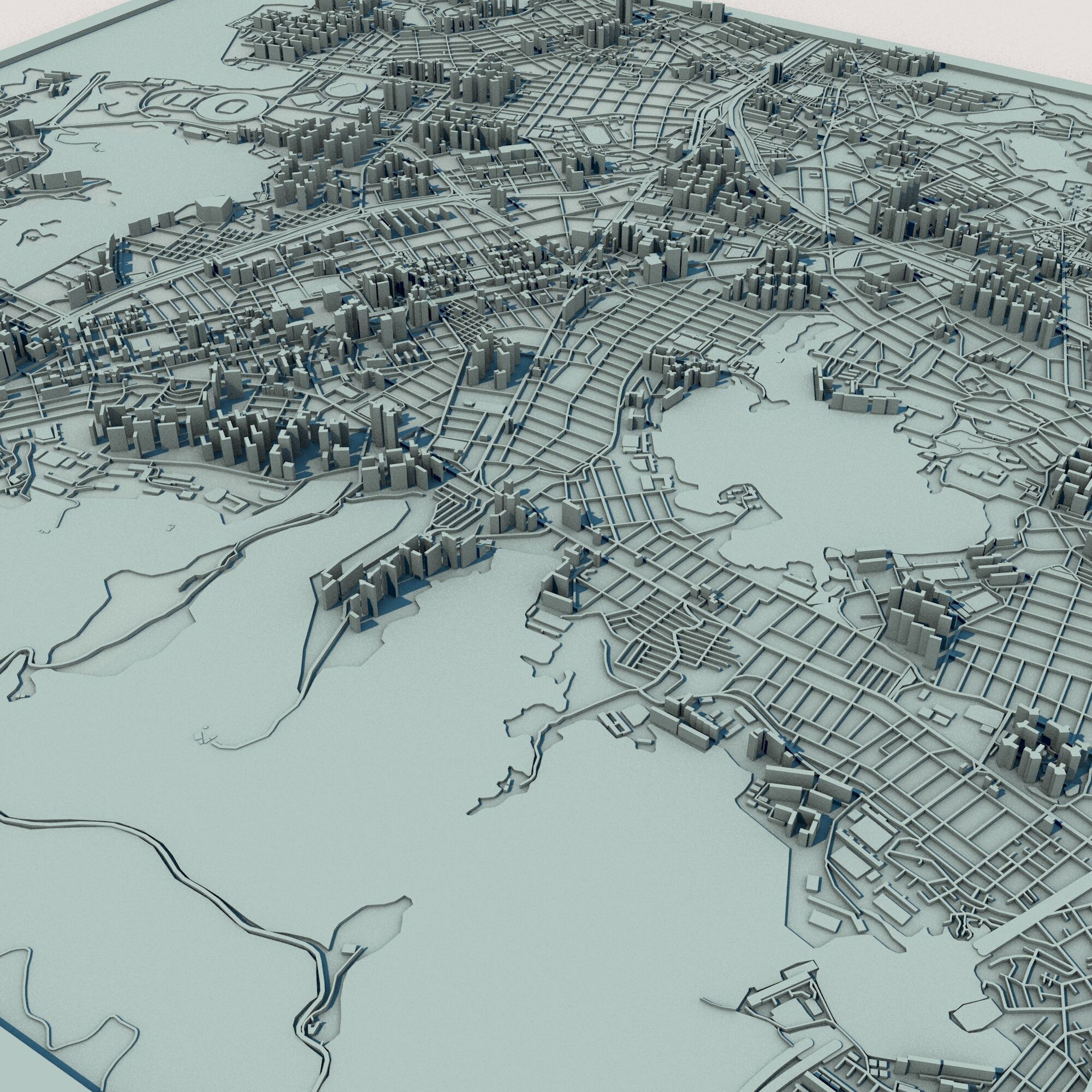 Busan City South Korea 3D print model_1