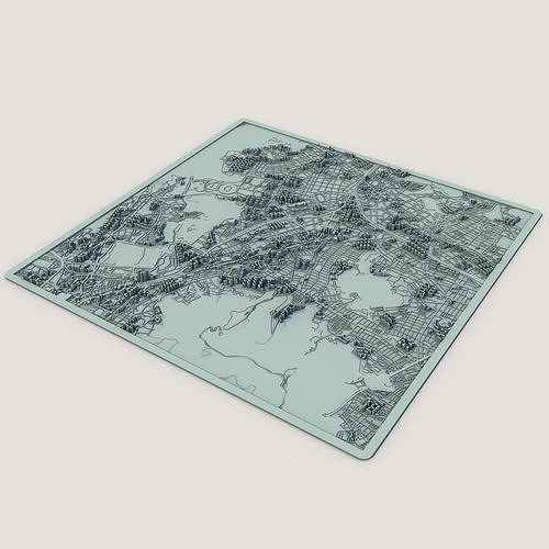 Busan City South Korea 3D print model