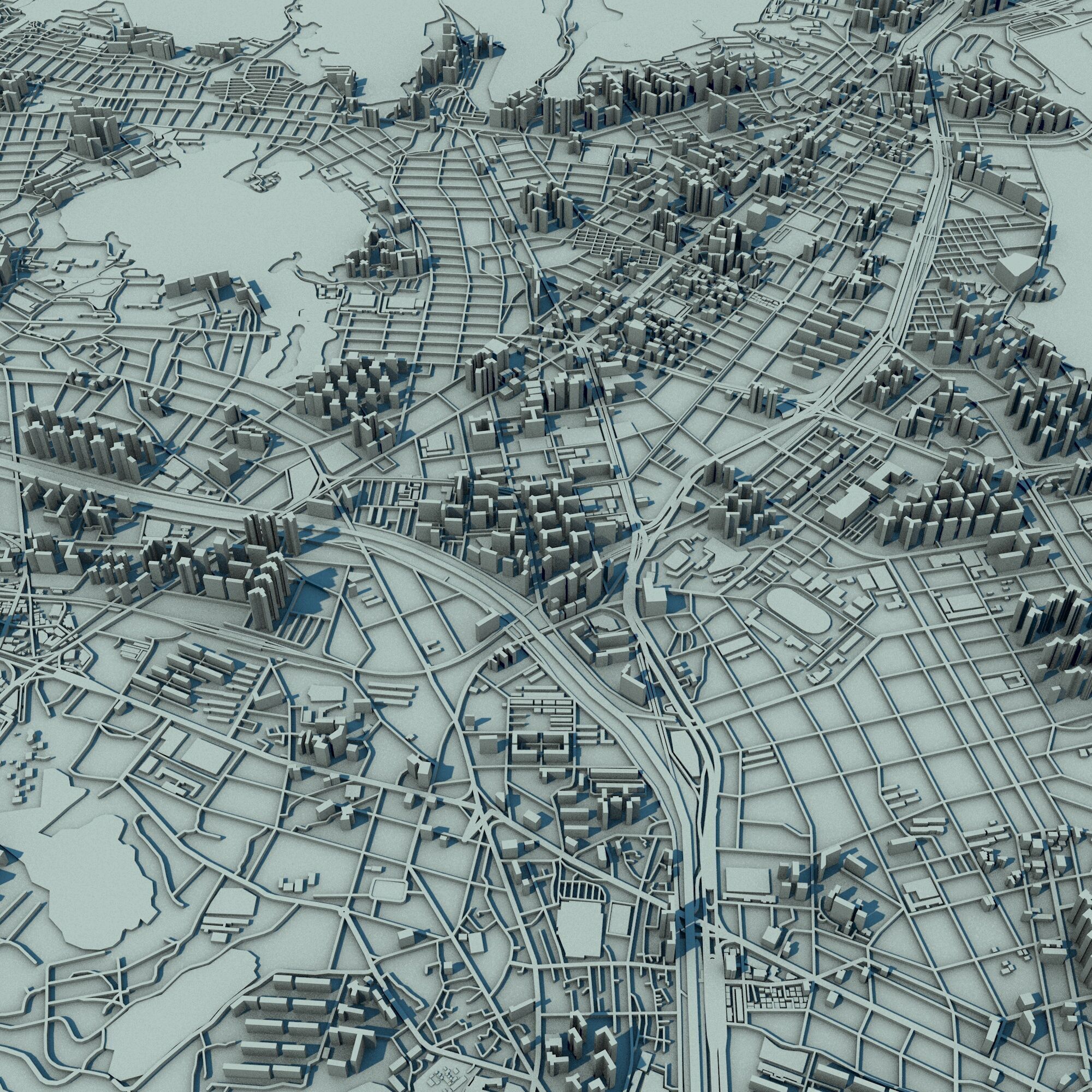 Busan City South Korea 3D print model_6