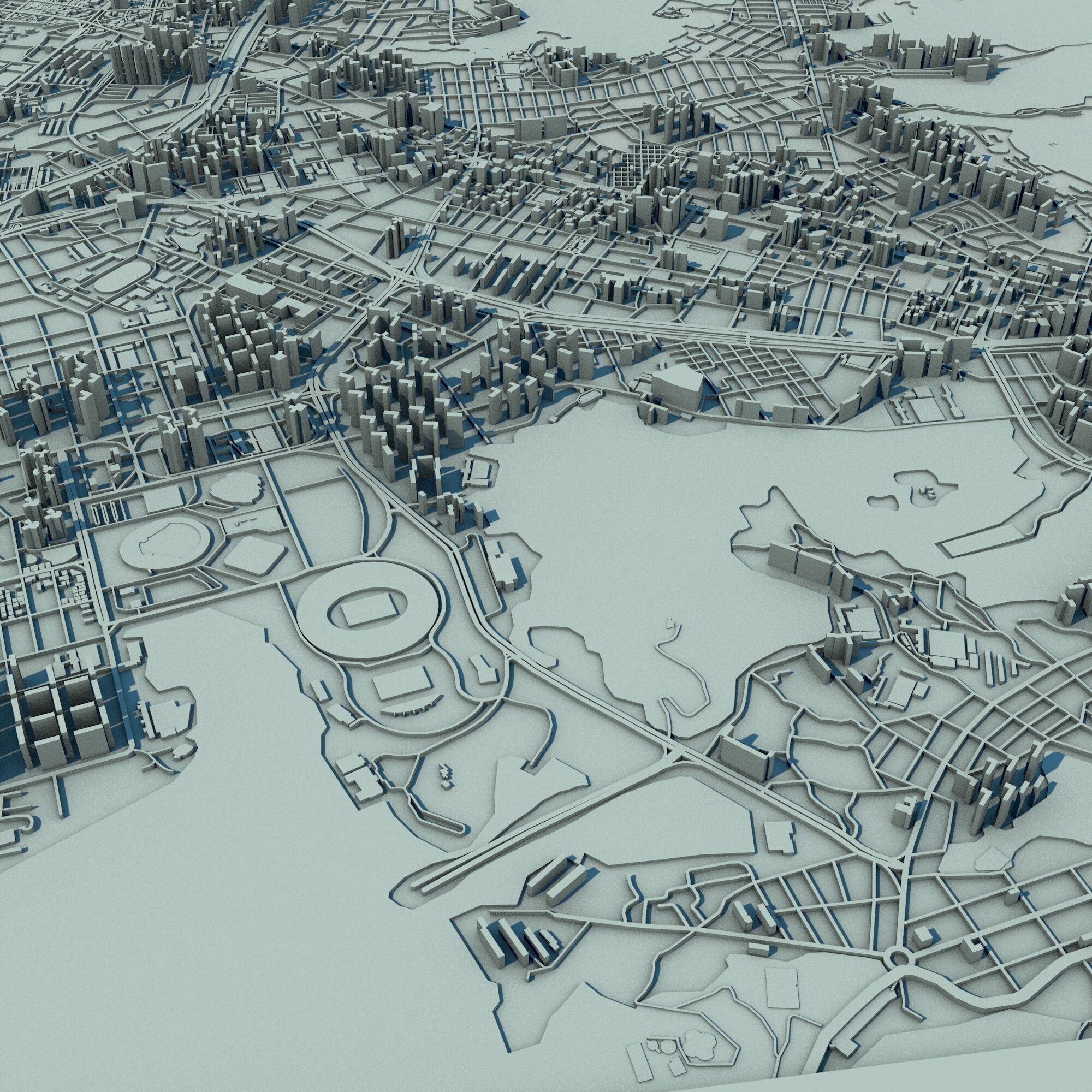 Busan City South Korea 3D print model_4