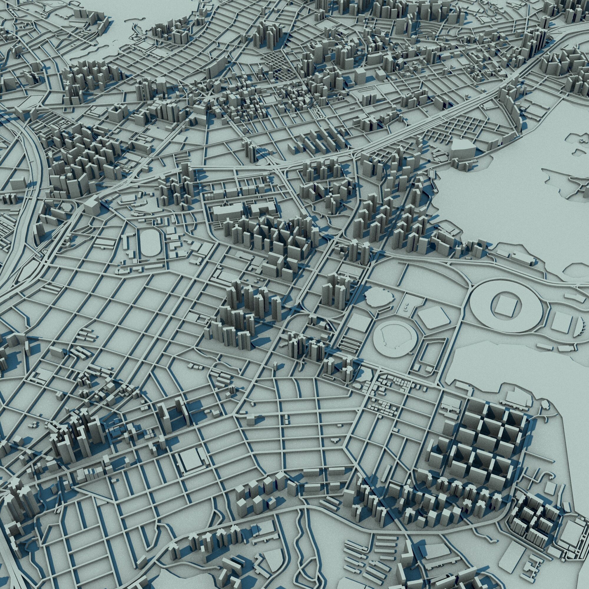 Busan City South Korea 3D print model_5
