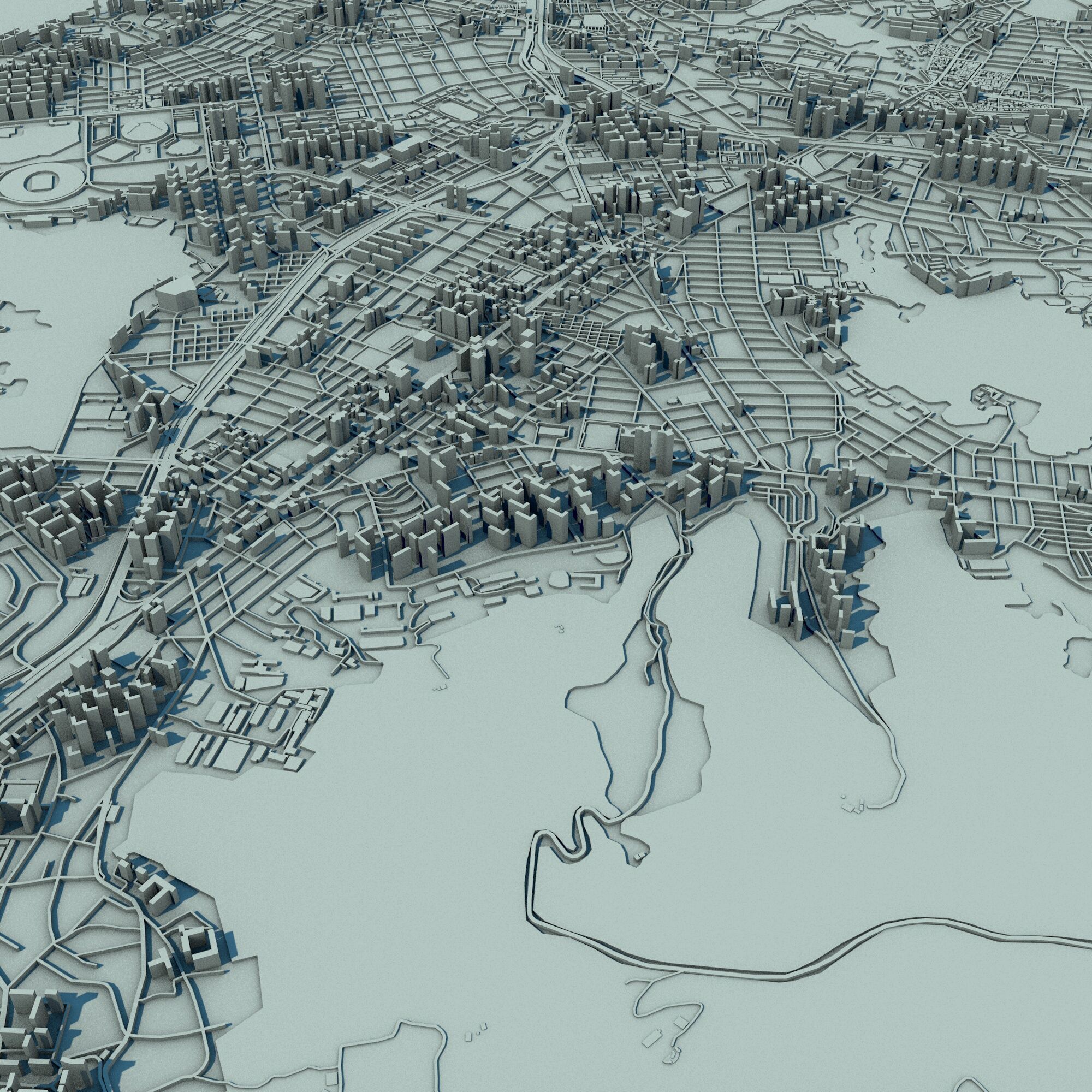 Busan City South Korea 3D print model_2
