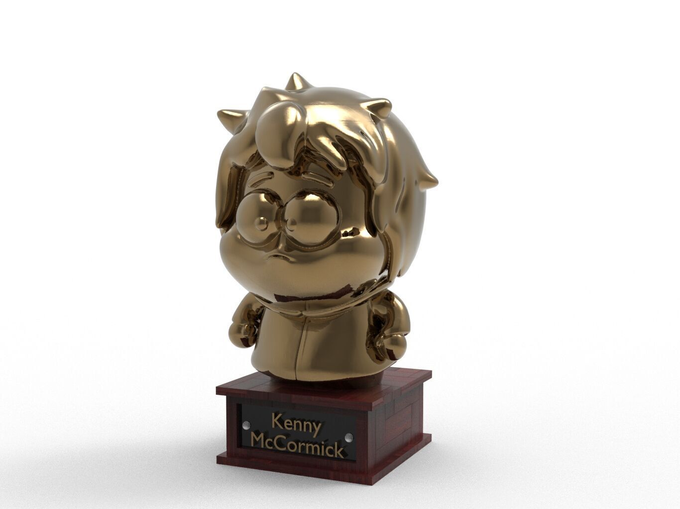 Kenny McCormick Cartoon Figure Low-poly 3D model_2