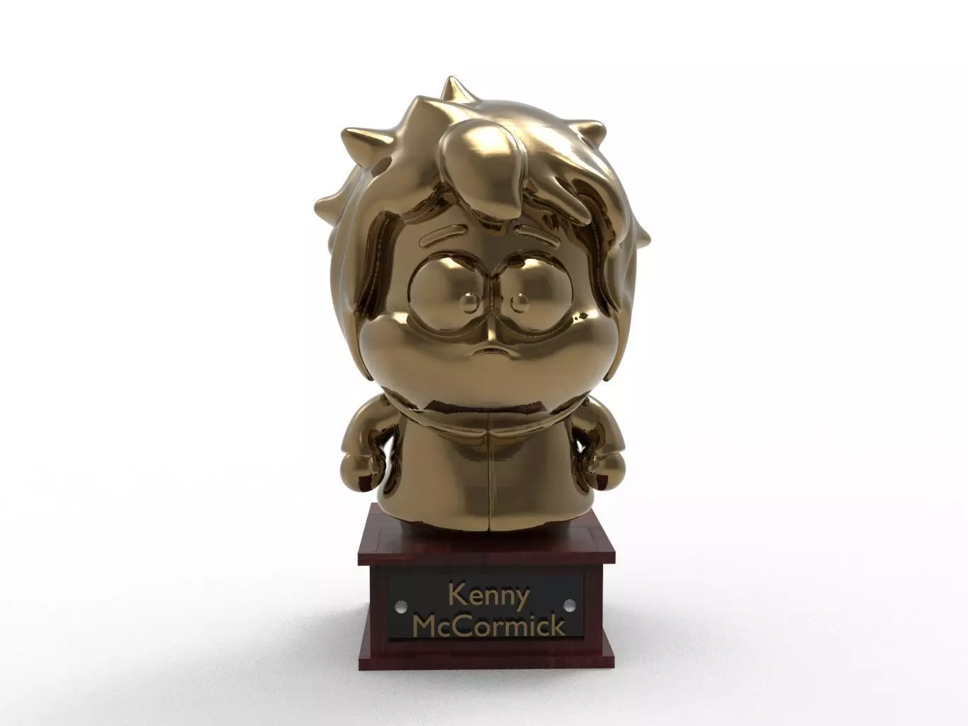 Kenny McCormick Cartoon Figure Low-poly 3D model_0