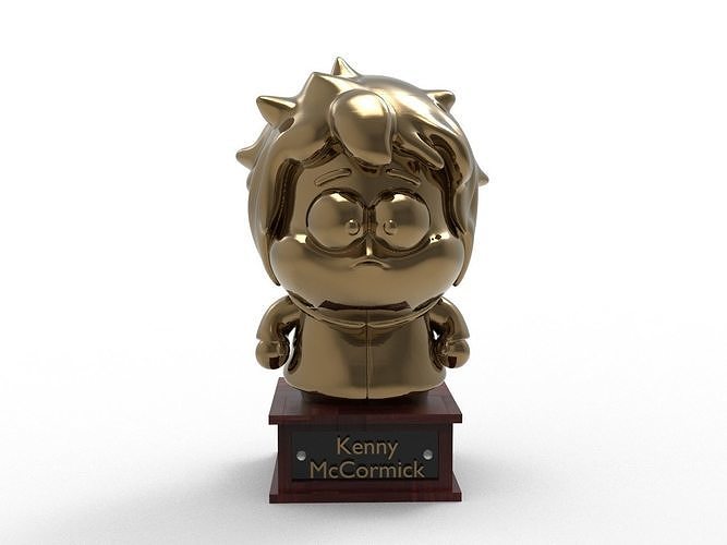 Kenny McCormick Cartoon Figure Low-poly 3D model