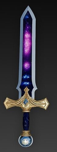 Cosmic Galaxy Sword - Fantasy Blade with Universal Energy 3D print model