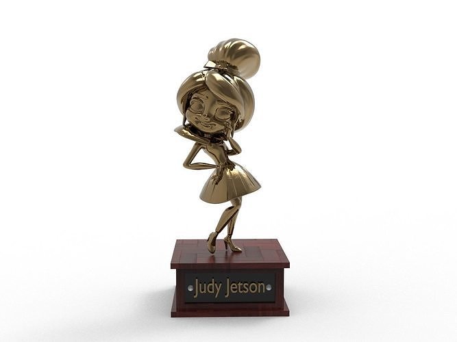 Judy Jetson Cartoon Figure Low-poly 3D model