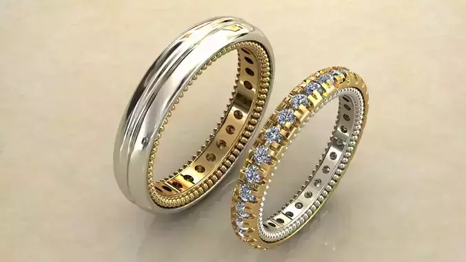 Couple ring 3D Model 