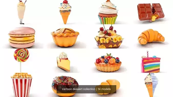 cartoon dessert collection 