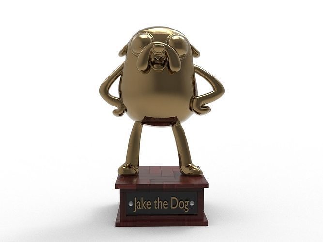 Jake the Dog Cartoon Figure Low-poly 3D model