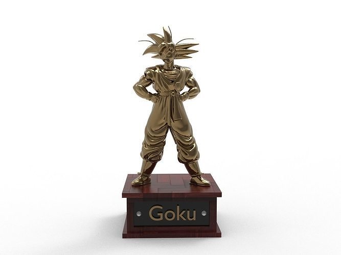 Goku Cartoon Figure Low-poly 3D model