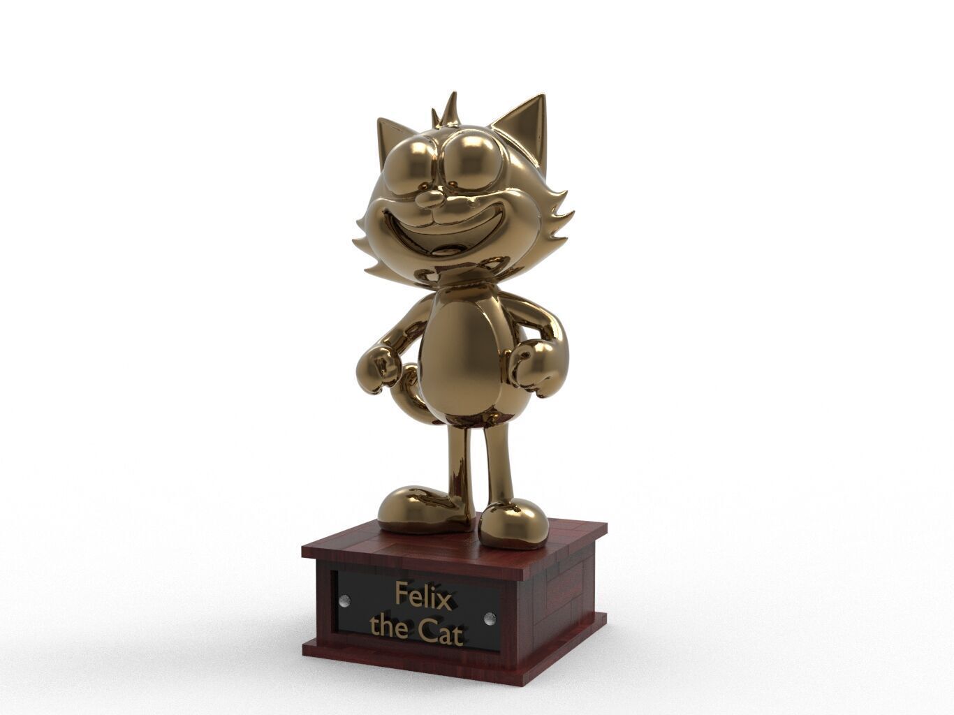 Felix the Cat Cartoon Figure Low-poly 3D model_2