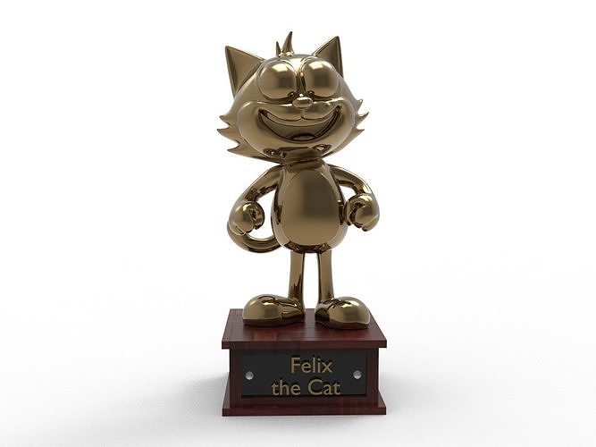 Felix the Cat Cartoon Figure Low-poly 3D model