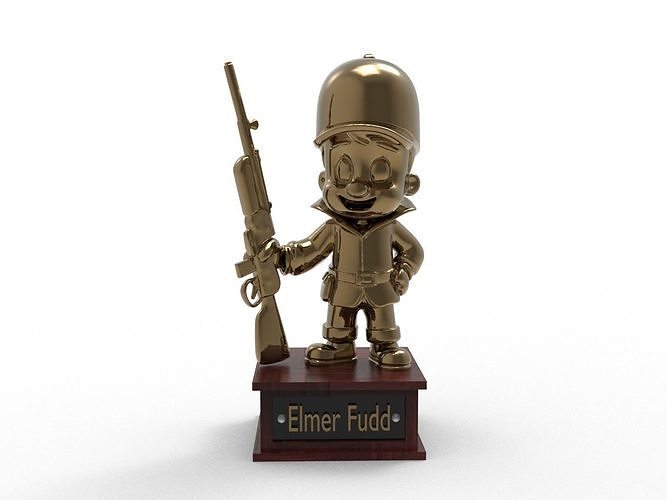 Elmer Fudd Cartoon Figure Low-poly 3D model