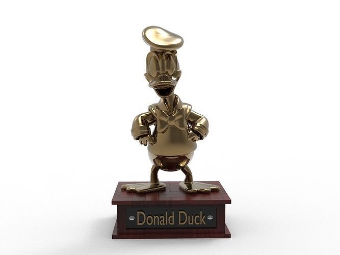 Donald Duck Cartoon Figure Low-poly 3D model