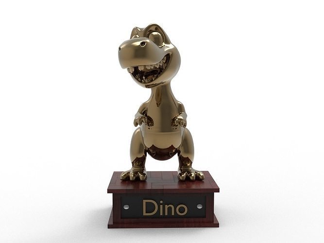 Dino Cartoon Figure Low-poly 3D model