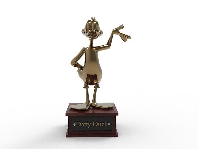 Daffy Duck Cartoon Figure Low-poly 3D model