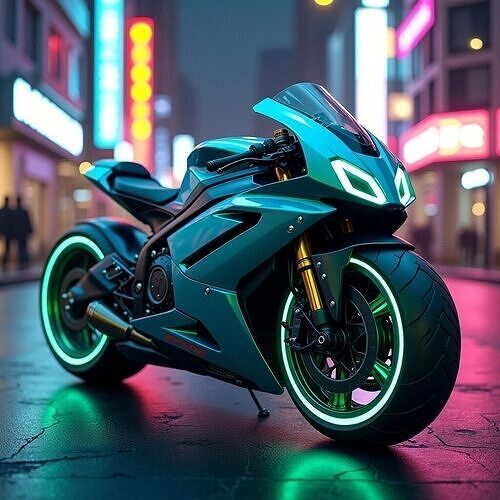 Classic and Sleek Sports bike 3d model  Low-poly 3D model