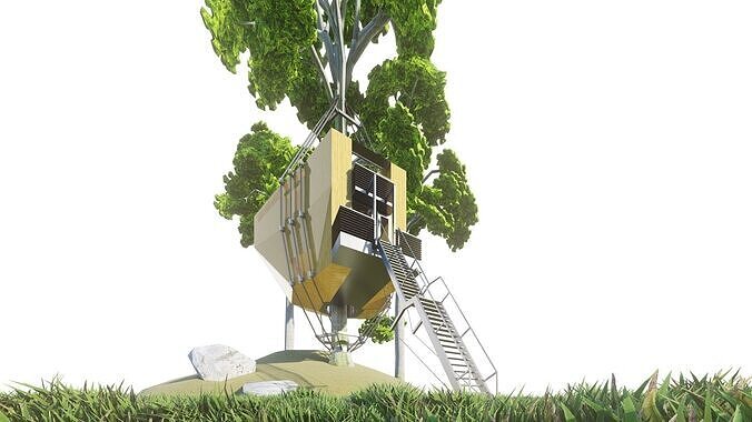 Tree Wooden House 3D model