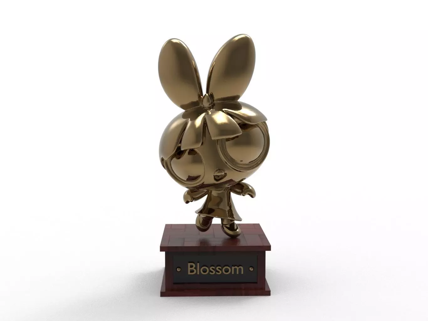 Blossom Cartoon Figure Low-poly 3D model_0