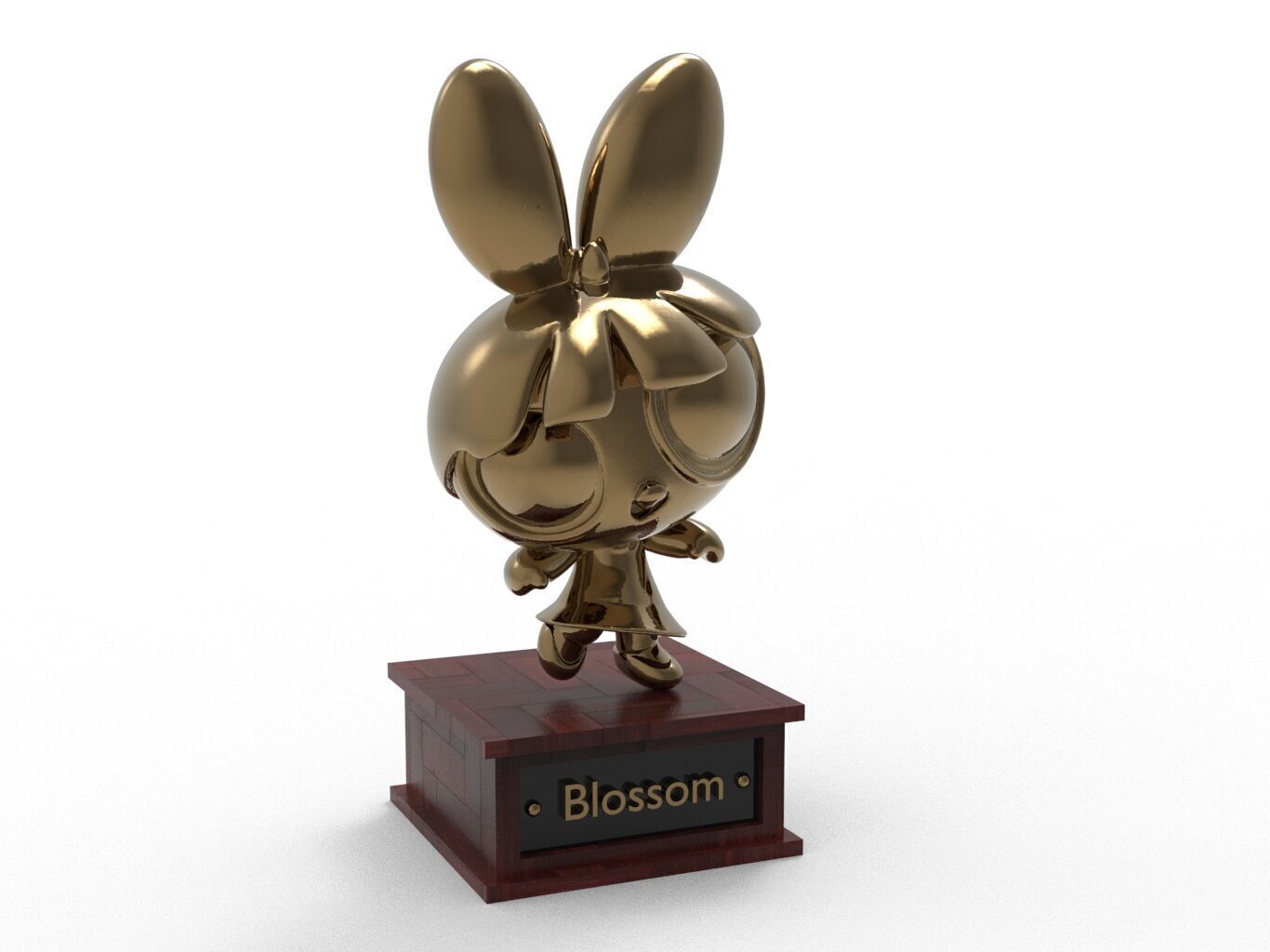 Blossom Cartoon Figure Low-poly 3D model_1