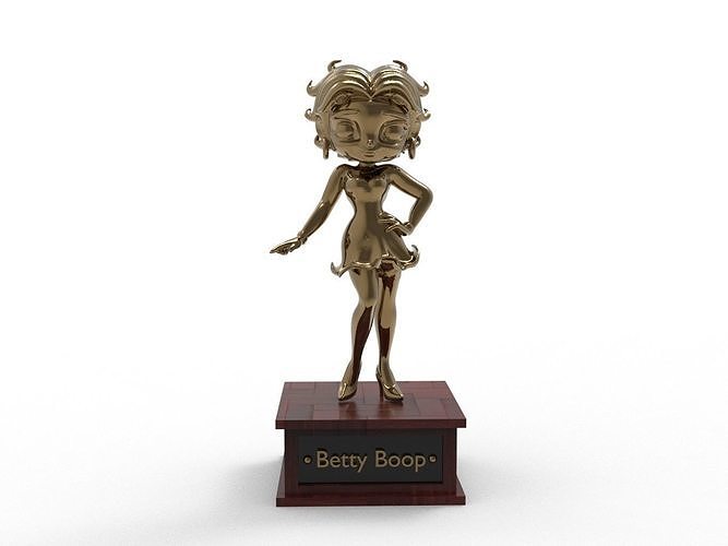 Betty Boop Cartoon Figure Low-poly 3D model