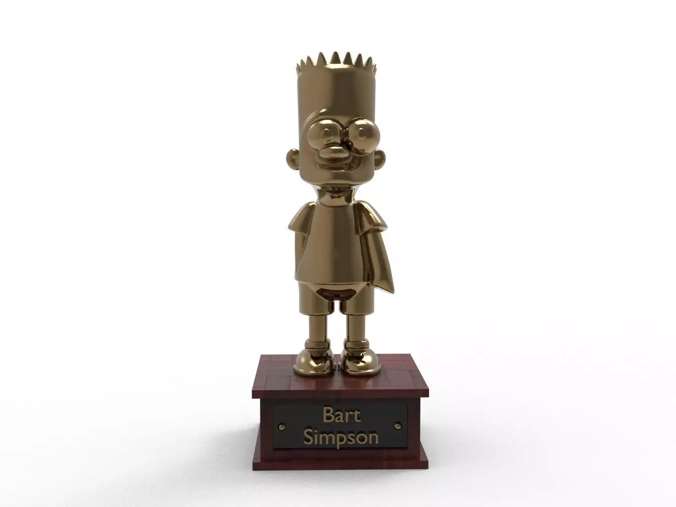 Bart Simpson Cartoon Figure Low-poly 3D model_0