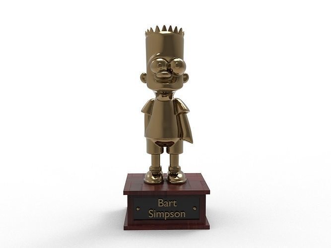 Bart Simpson Cartoon Figure Low-poly 3D model
