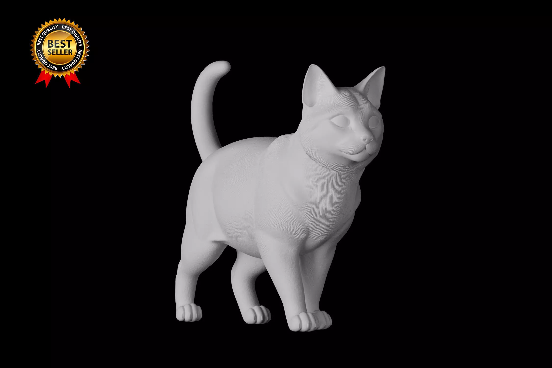 Cat in walking pose 3D Print model 3D print model 3D print model_0