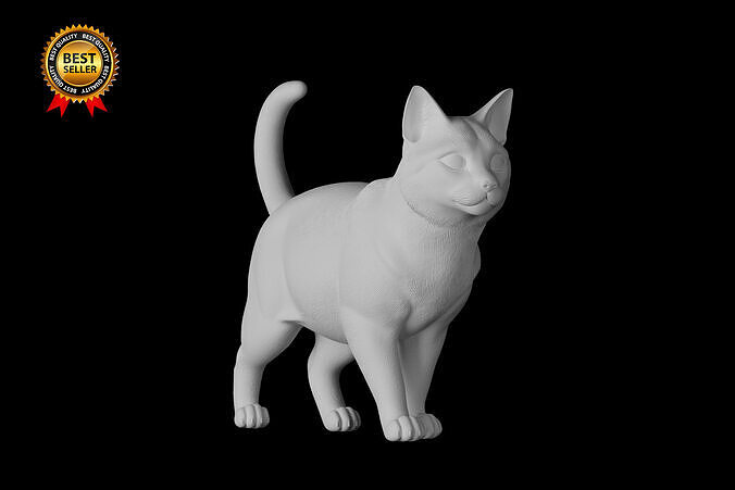 Cat in walking pose 3D Print model 3D print model 3D print model