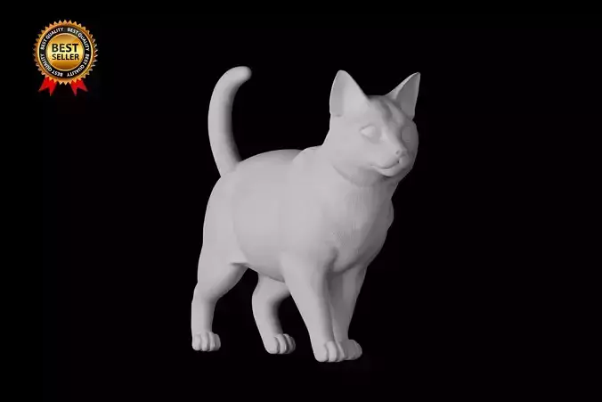 Cat in walking pose 3D Print model 3D print model 3D print model