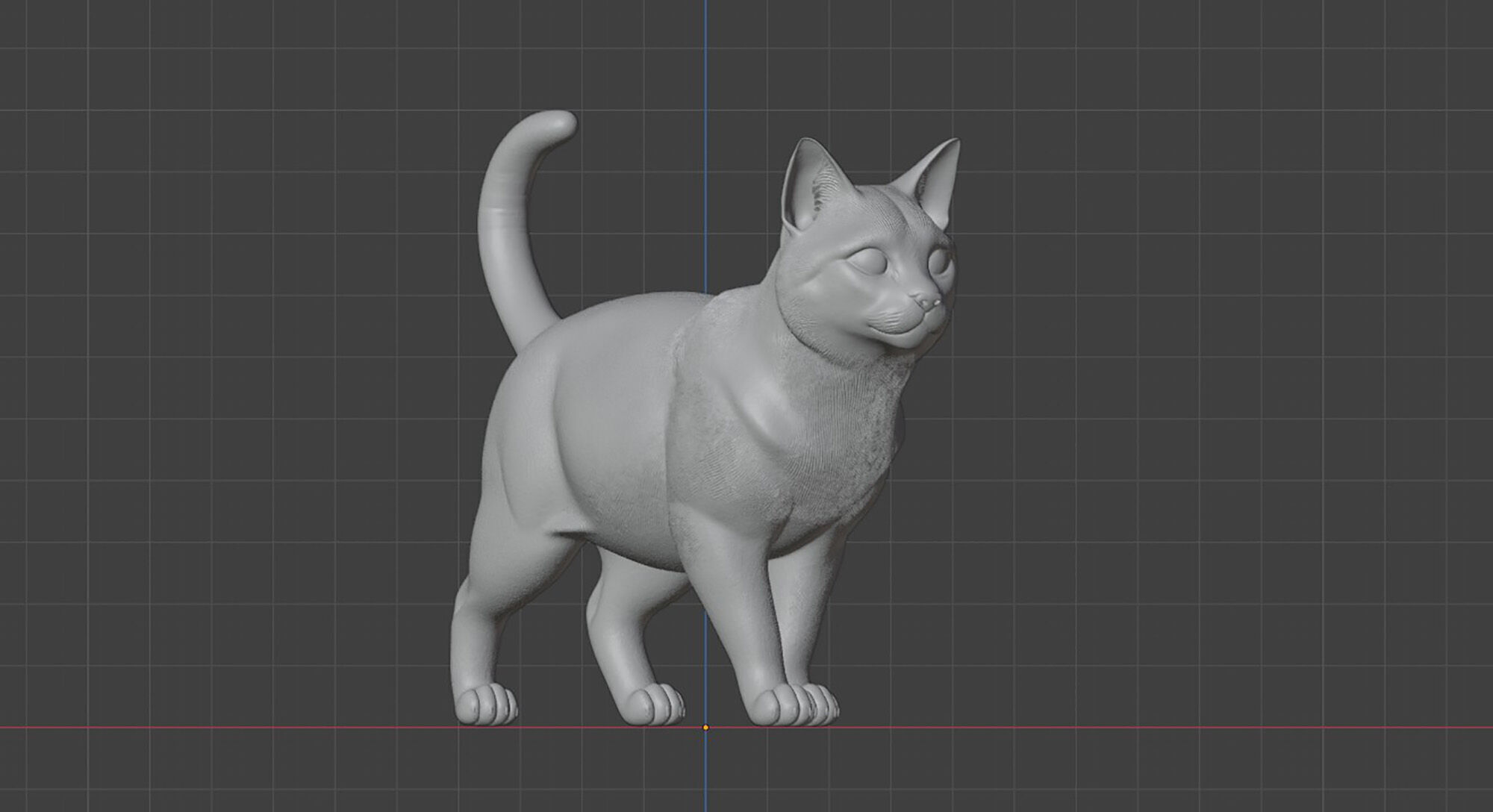 Cat in walking pose 3D Print model 3D print model 3D print model_4