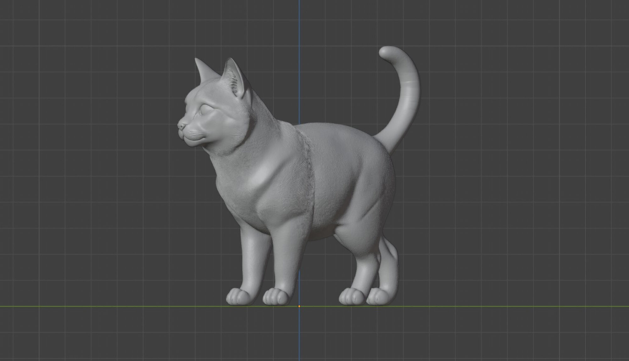 Cat in walking pose 3D Print model 3D print model 3D print model_5