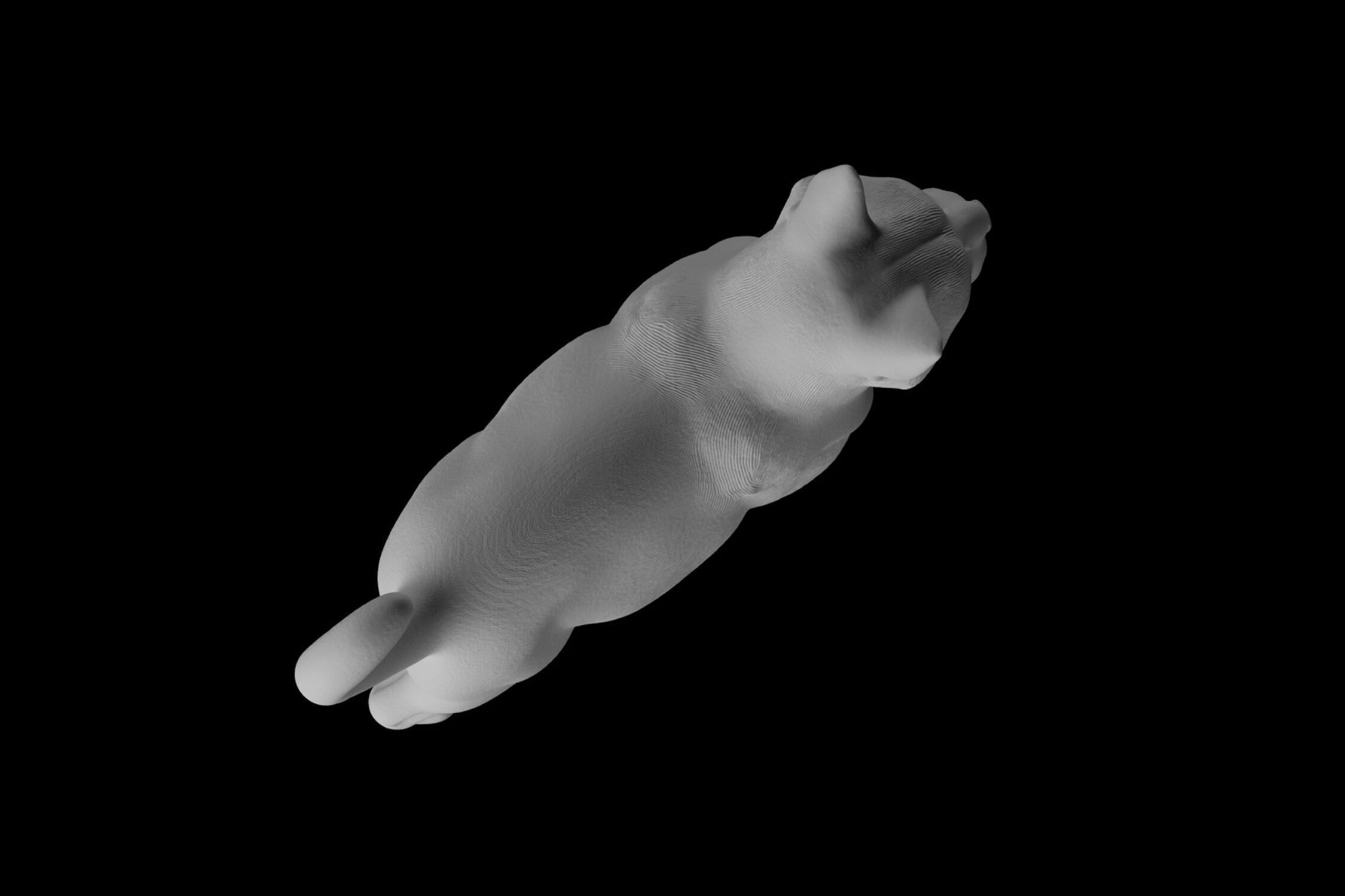 Cat in walking pose 3D Print model 3D print model 3D print model_2