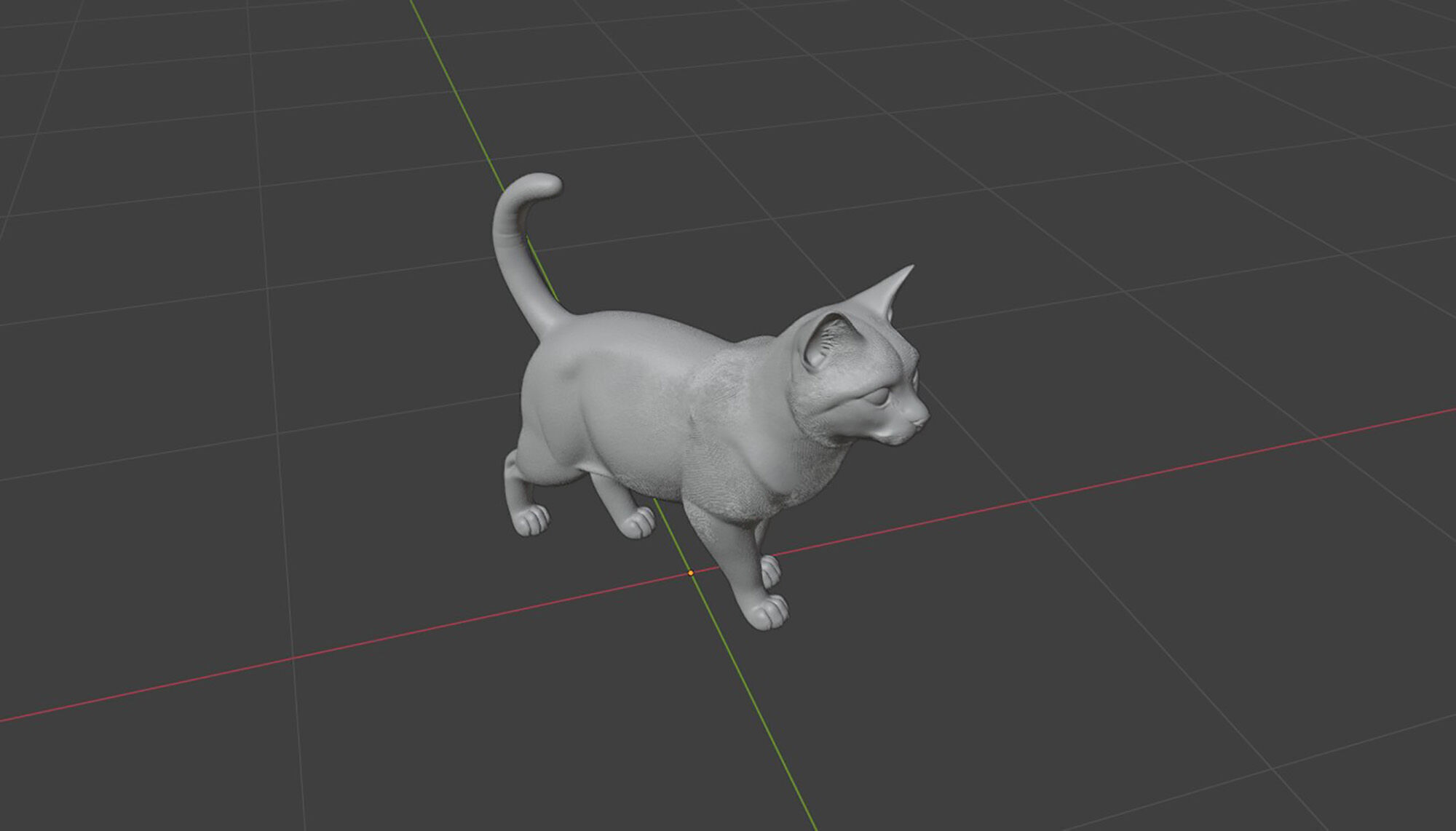 Cat in walking pose 3D Print model 3D print model 3D print model_8