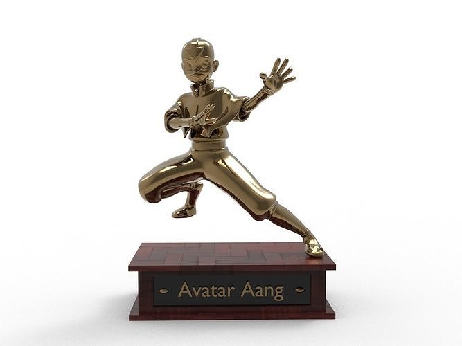 Avatar Aang Cartoon Figure Low-poly 3D model