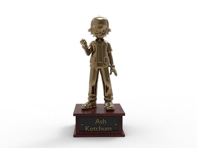 Ash Ketchum Cartoon Figure Low-poly 3D model