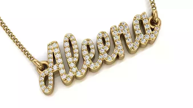 Custom Name Pendant - ALEENA 