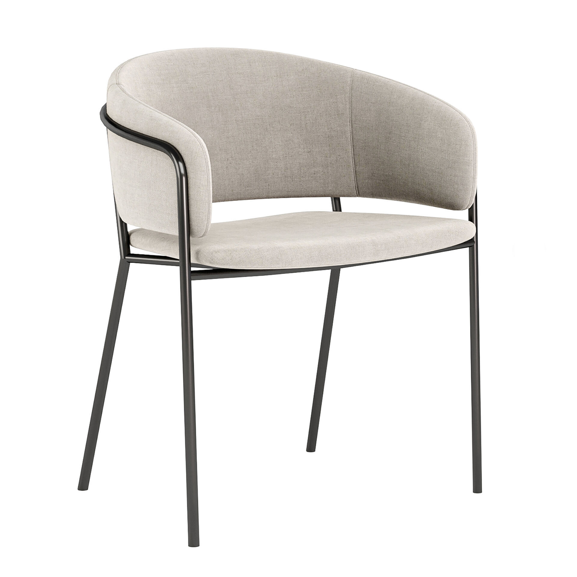 konnie chair with daymone table 3D model_4