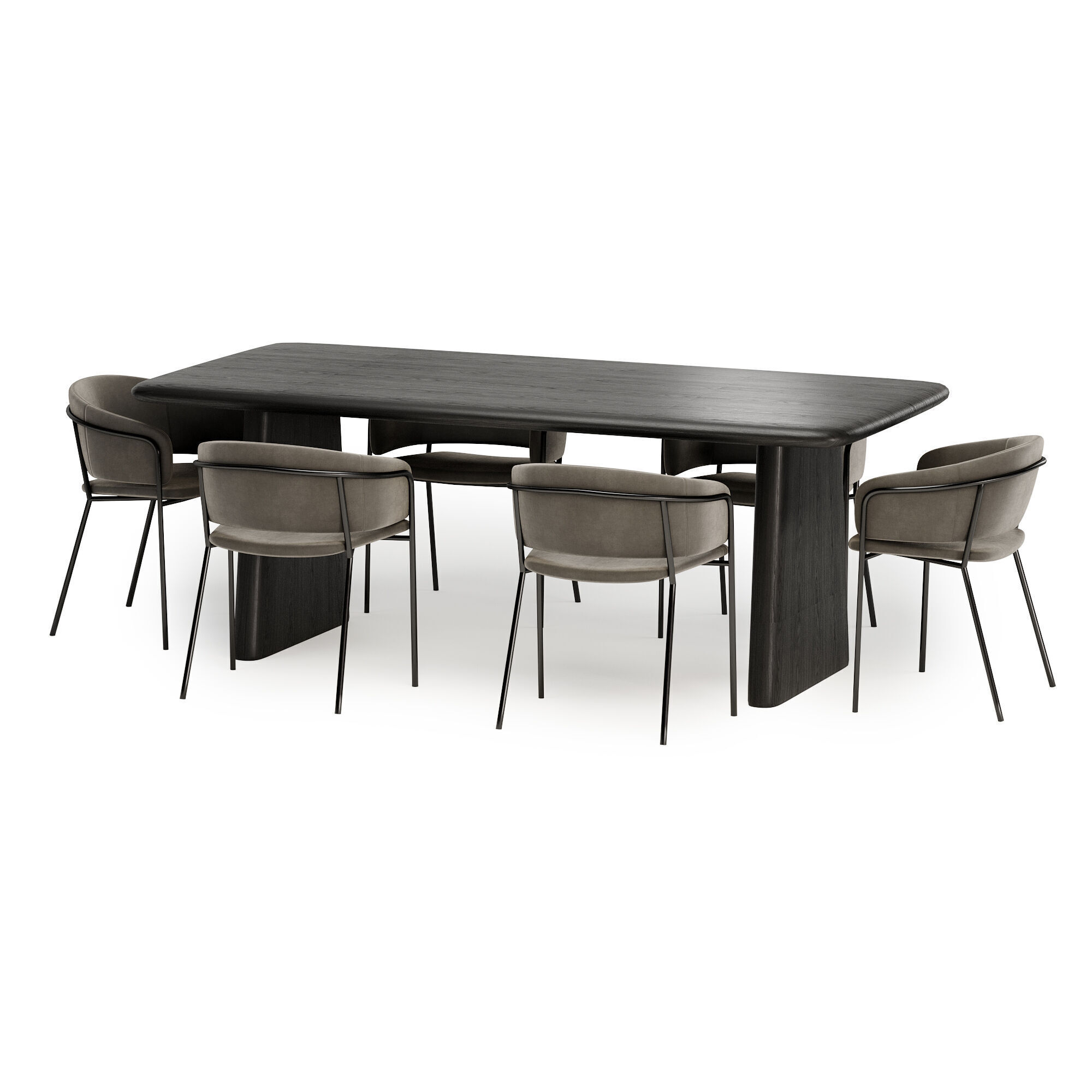 konnie chair with daymone table 3D model_1