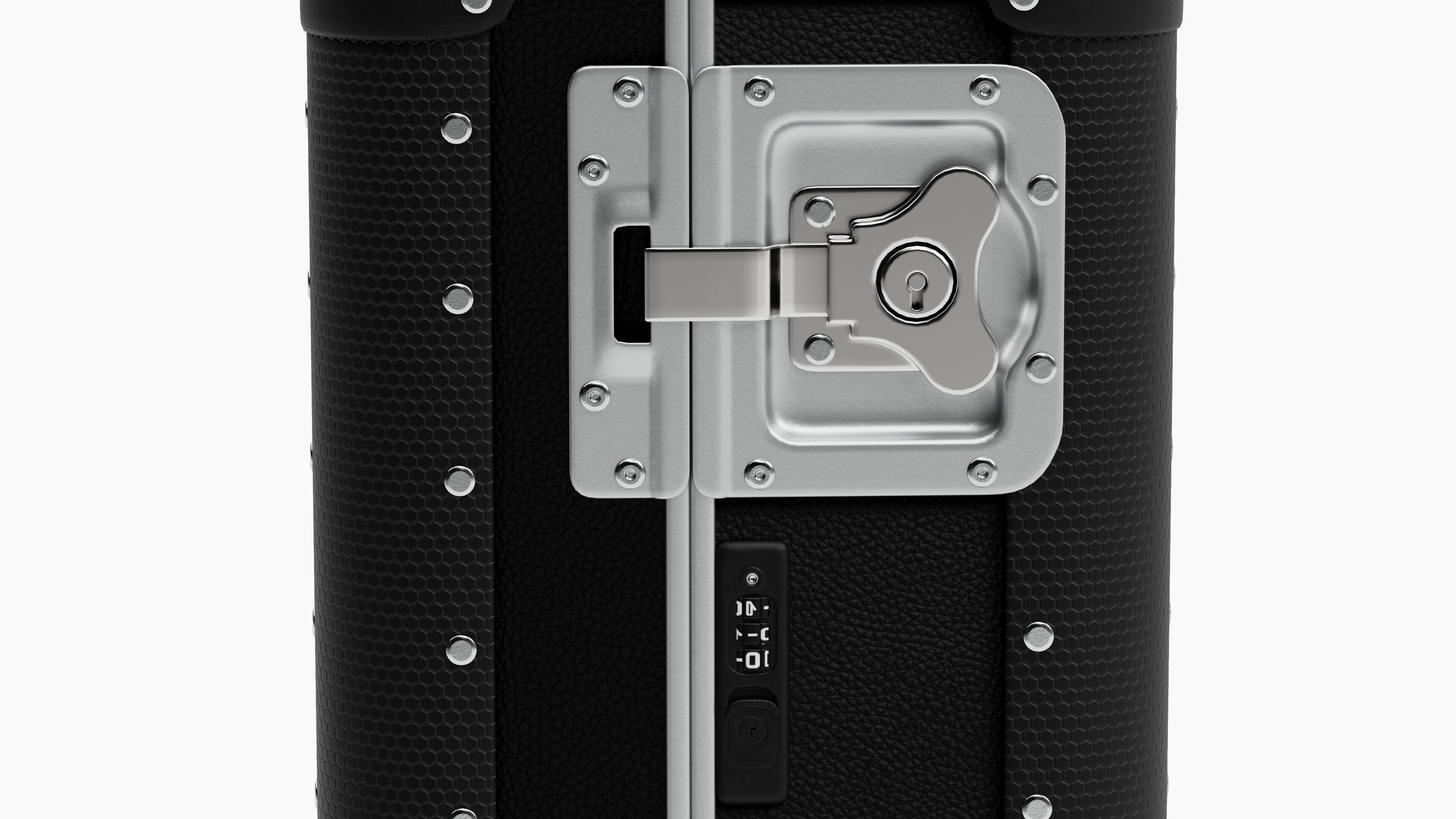 Travel Trolley  Black Plastic and Smooth Leather  PBR 3D Model Low-poly 3D model_7